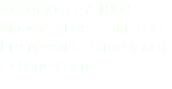 November 27 1968
Moody Blues, Spirit and Framework - Grossmont College Gym